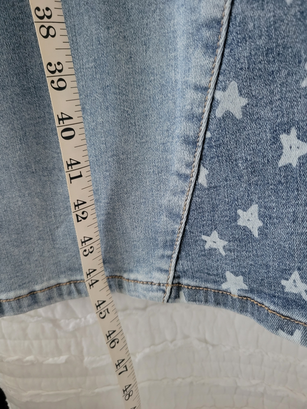 DG2 by Diane Gilman Light Wash Flare Jeans with Star Cuff - Picture 13 of 16